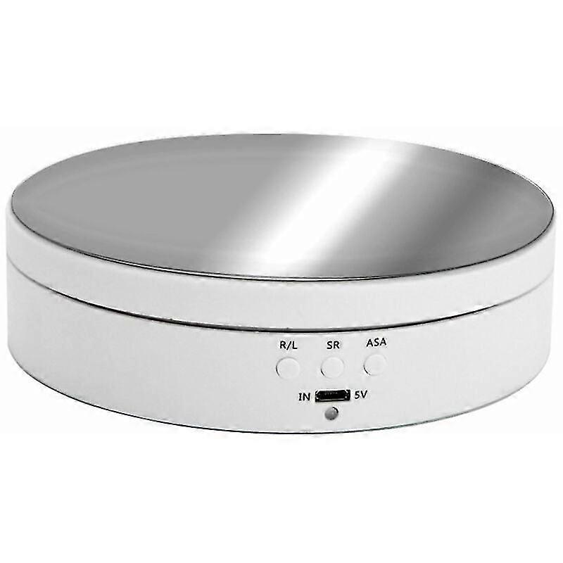 Electric rotating display stand mirror 3-speed adjustment 3kg load-bearing photography jewelry display stand white
