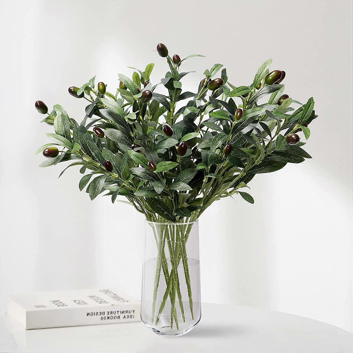 6 Pack Olive Branches Artificial Plants Olive Branches Trunks Plants