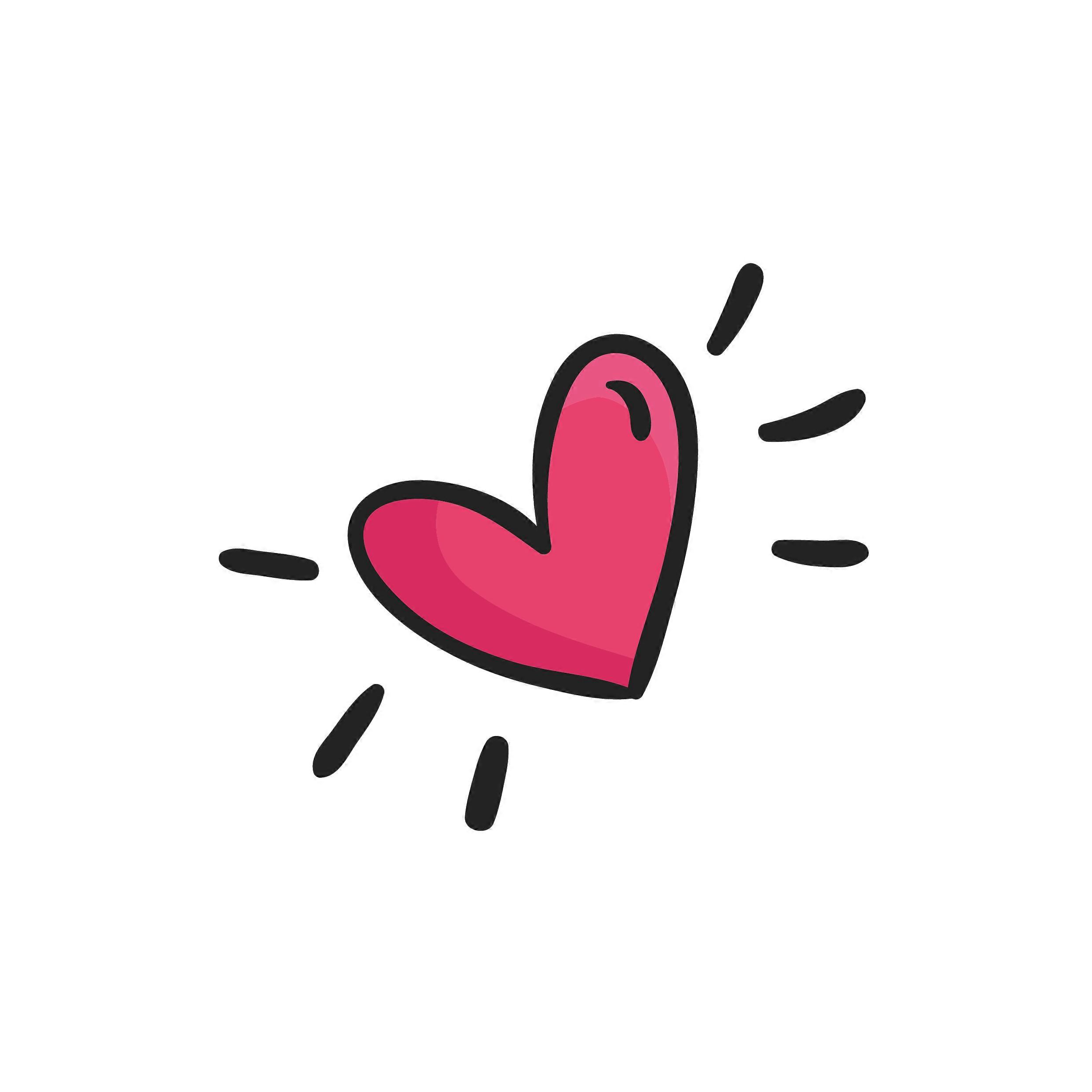 Iron-on patch Comic Heart 1