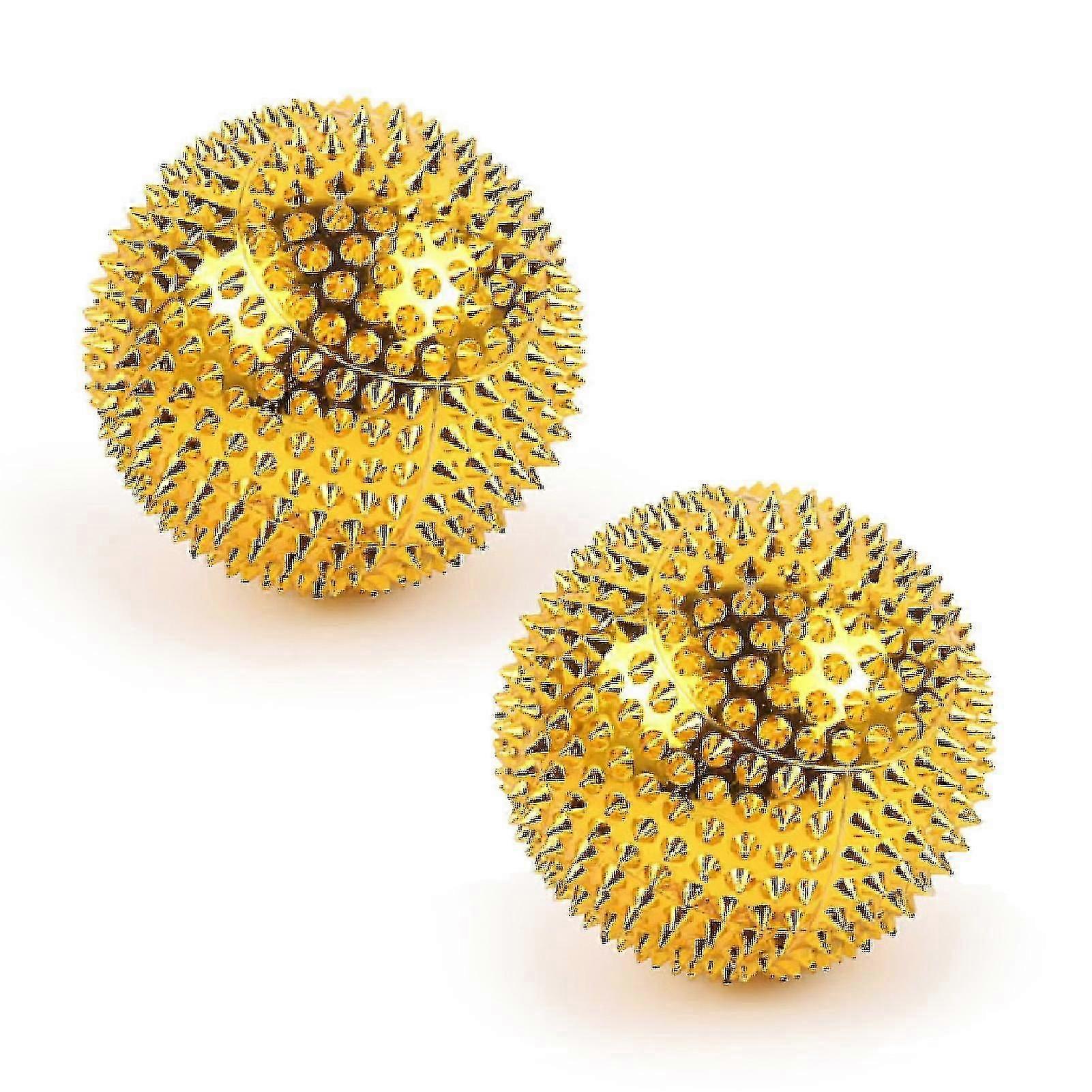 2pcs Massage Ball With Needles-acupressure Active Massager Spiky Hard Massaging Tool For Hand Foot