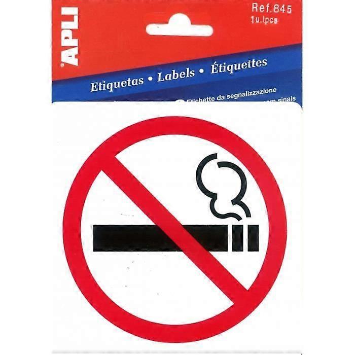 Etiquette de signalisation - Cigarette - 11.5x11.5cm - Apli