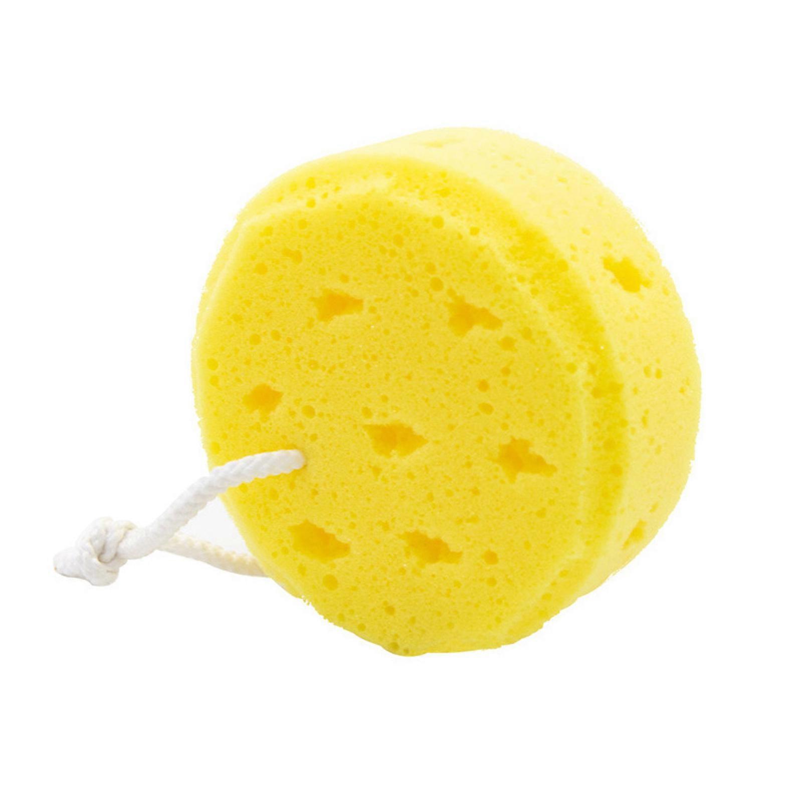 Laveur de bain Exfoliation douce Circulation améliorée Doux et confortable pour les femmes et les hommes Jaune