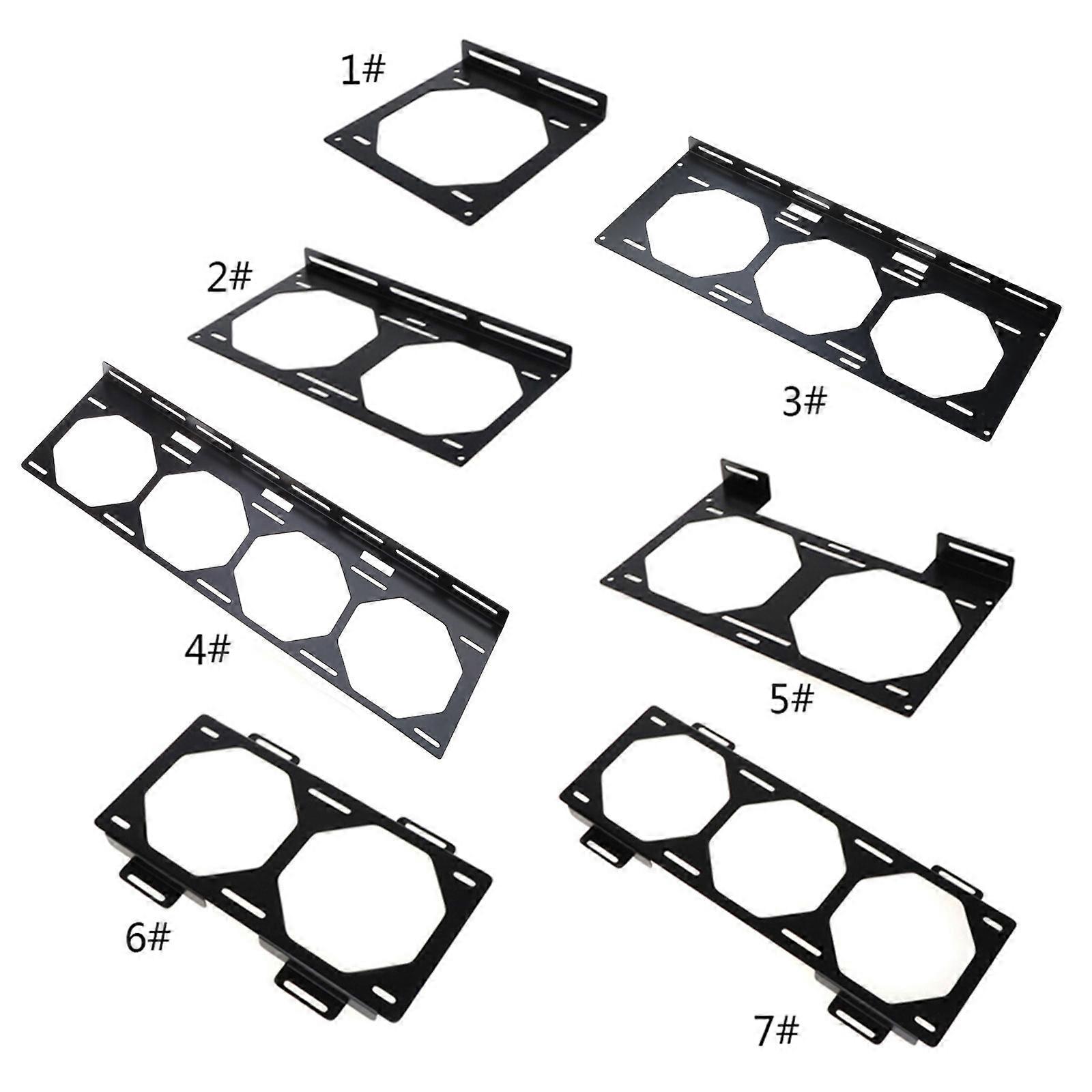 Fan Bracket Water Cooler Holder External Computer for Case Heatsink Gadget Accessories for 12/14CM Fan 120/240/360/480 Black
