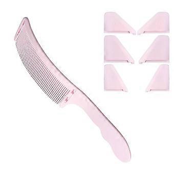 Ultra Thin Hair Comb Antistatic Anti-slip Handle Haircut Curved Comb Curved Design Professional Salon Hairdressing Tools  White