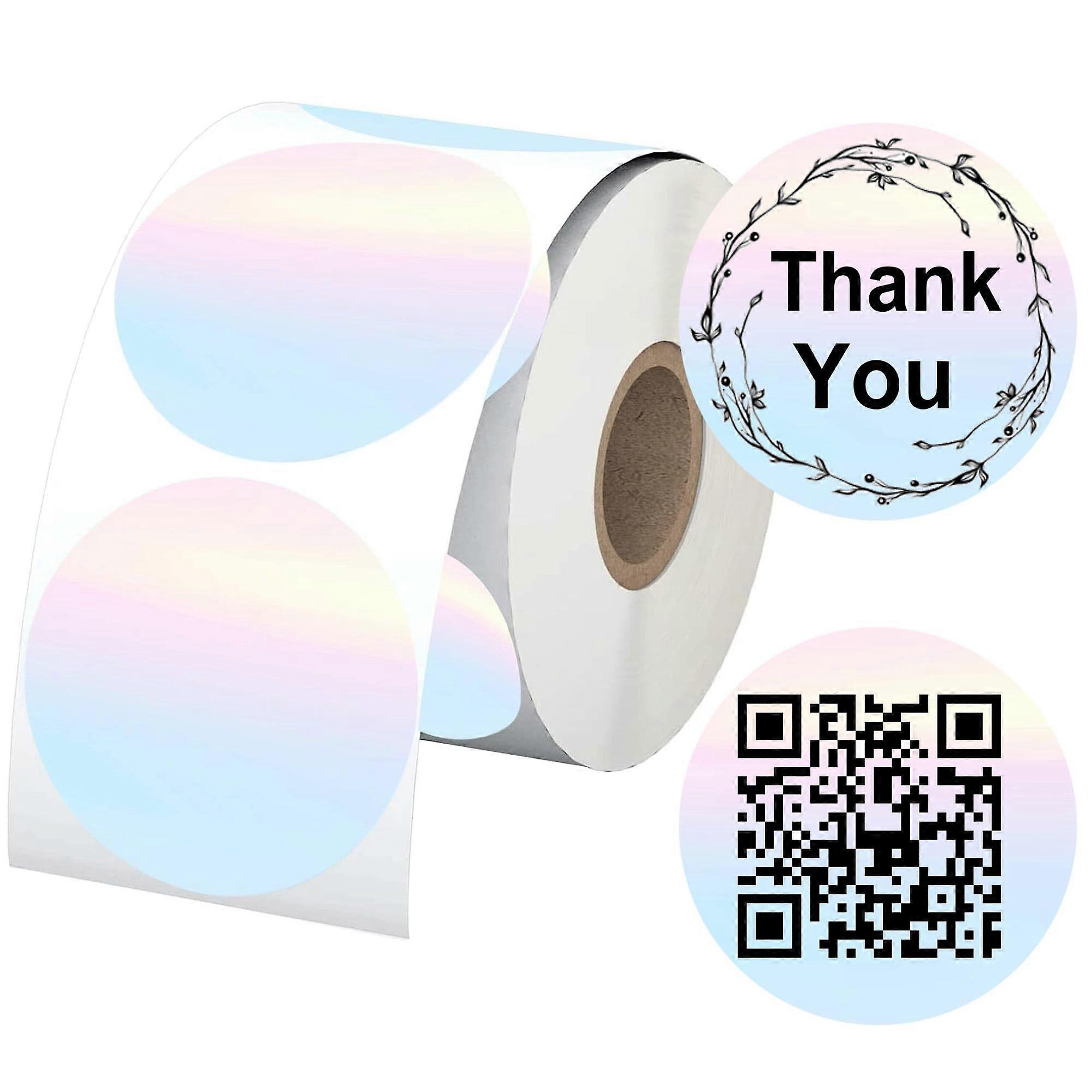500 Pcs/Roll Watercolor Round Thermal Labels for Inventory and Color Coding 2 Inch