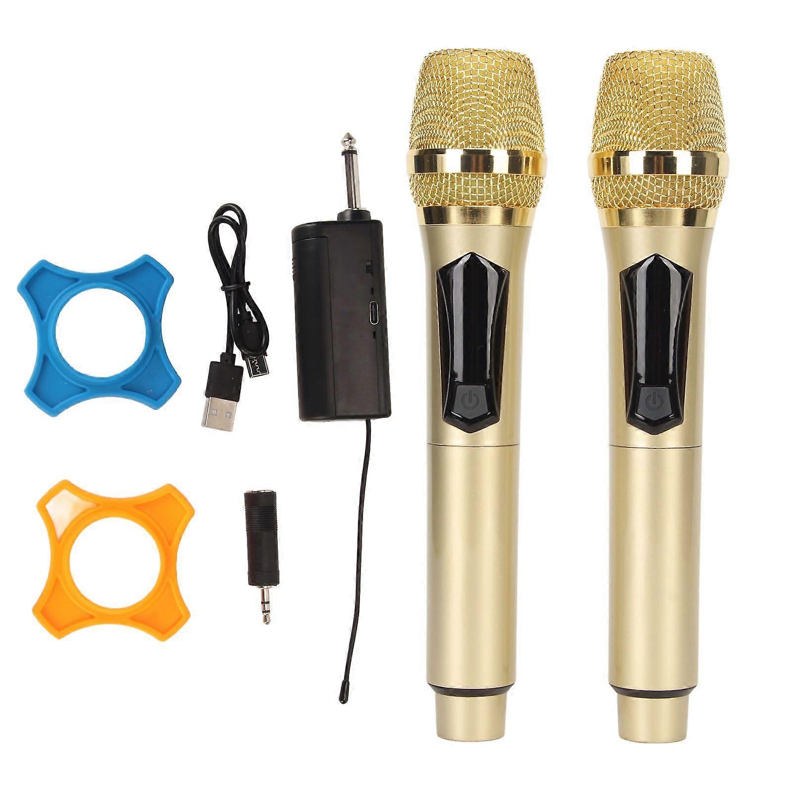 Wireless Dynamic Microphone Rechargeable Auto Pairing Universal Handheld Karaoke Mic for Speech Wedding Party Singing
