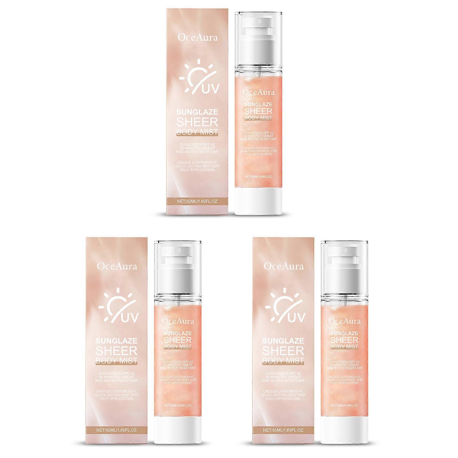 SPF42 Sunscreen, Infused with Shimmering Body Oil, Hydrating Mist, Hydrates, Gives Skin a Glowy Finish, Lightweight