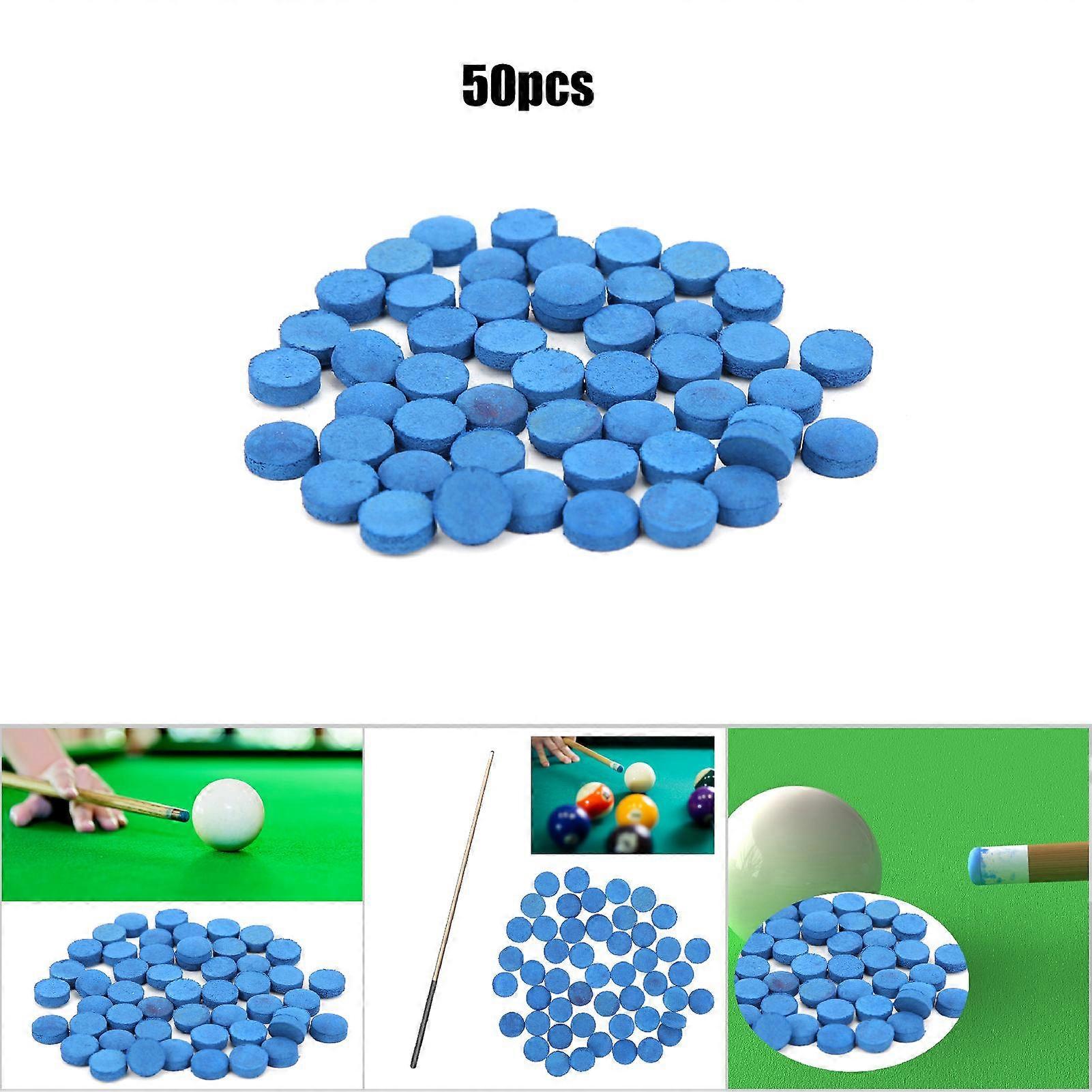 50PCS Leder Billard Pool Queue Spitzen 10mm mit Aufbewahrungsbox