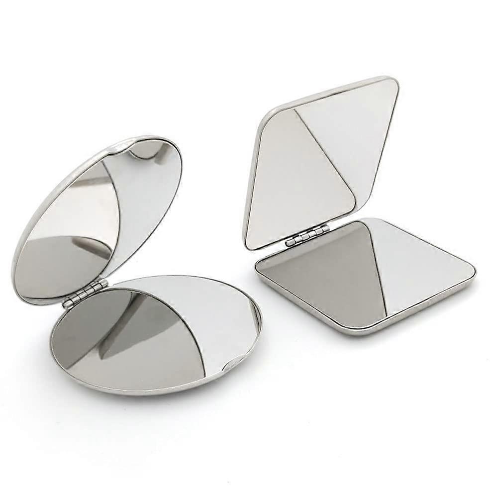 Menstrual Stainless Steel Folding Mirror Double Sided Compact Travel Mirror with Magnification and Durable Design