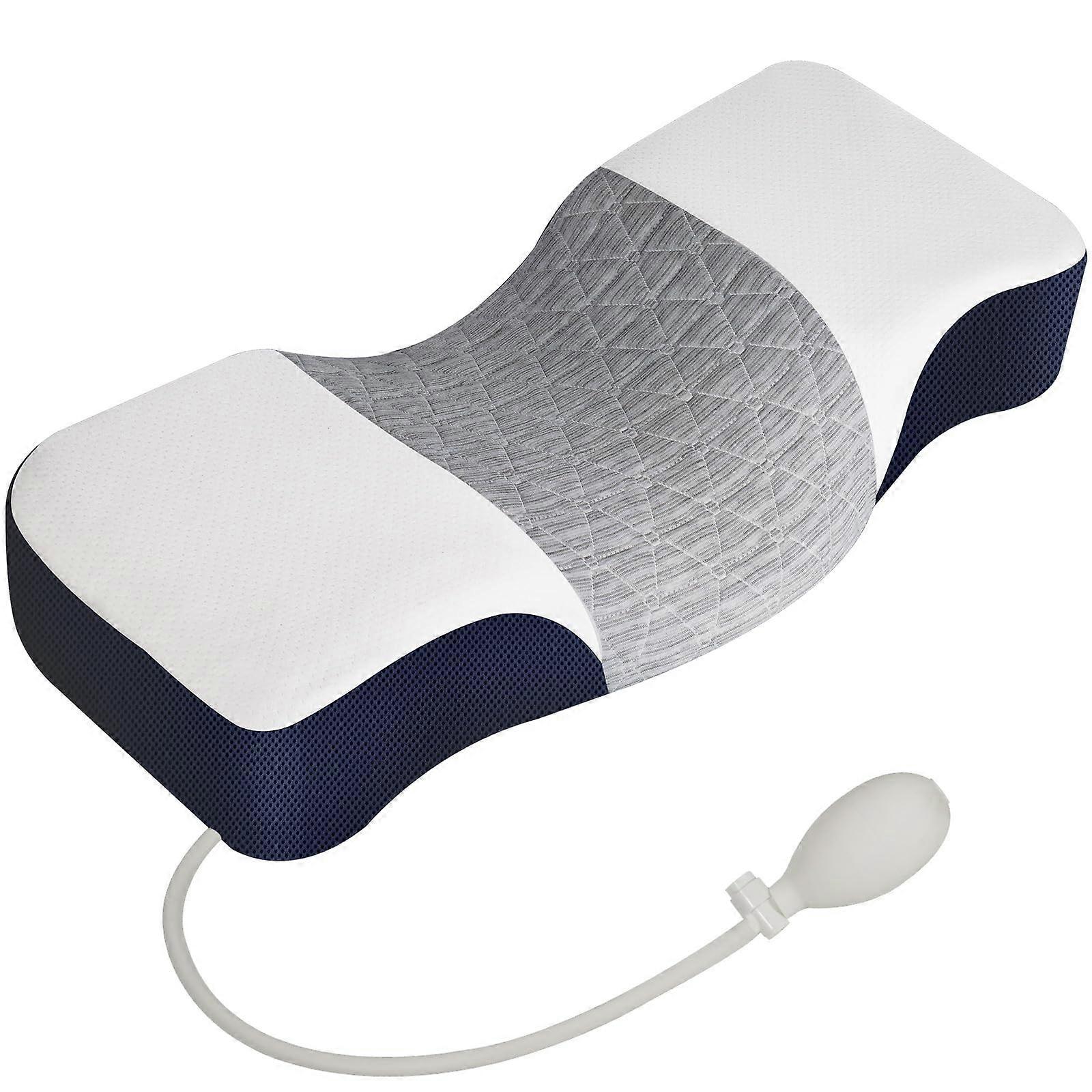 High Density Memory Foam Cervical Neck Pillow with Height Adjustable Support, GrapheneInfused