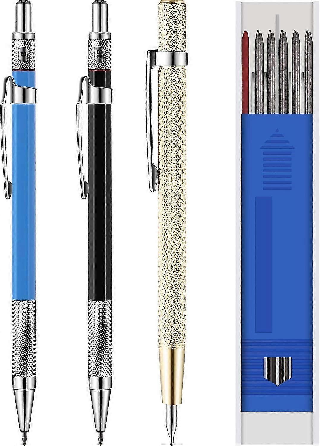 Carpenter Pencils with Marker Refills and Carbide Scraping Tool(15 Pcs)