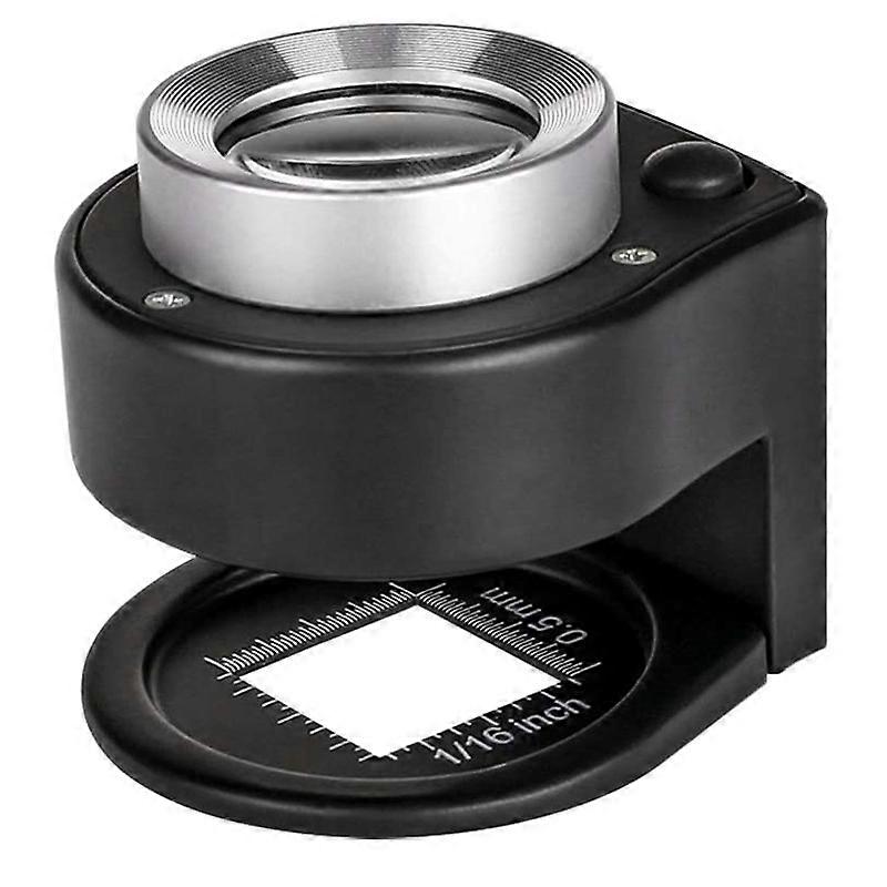 30X Scale Desktop Magnifier with LED Handheld Illuminated Magnifying