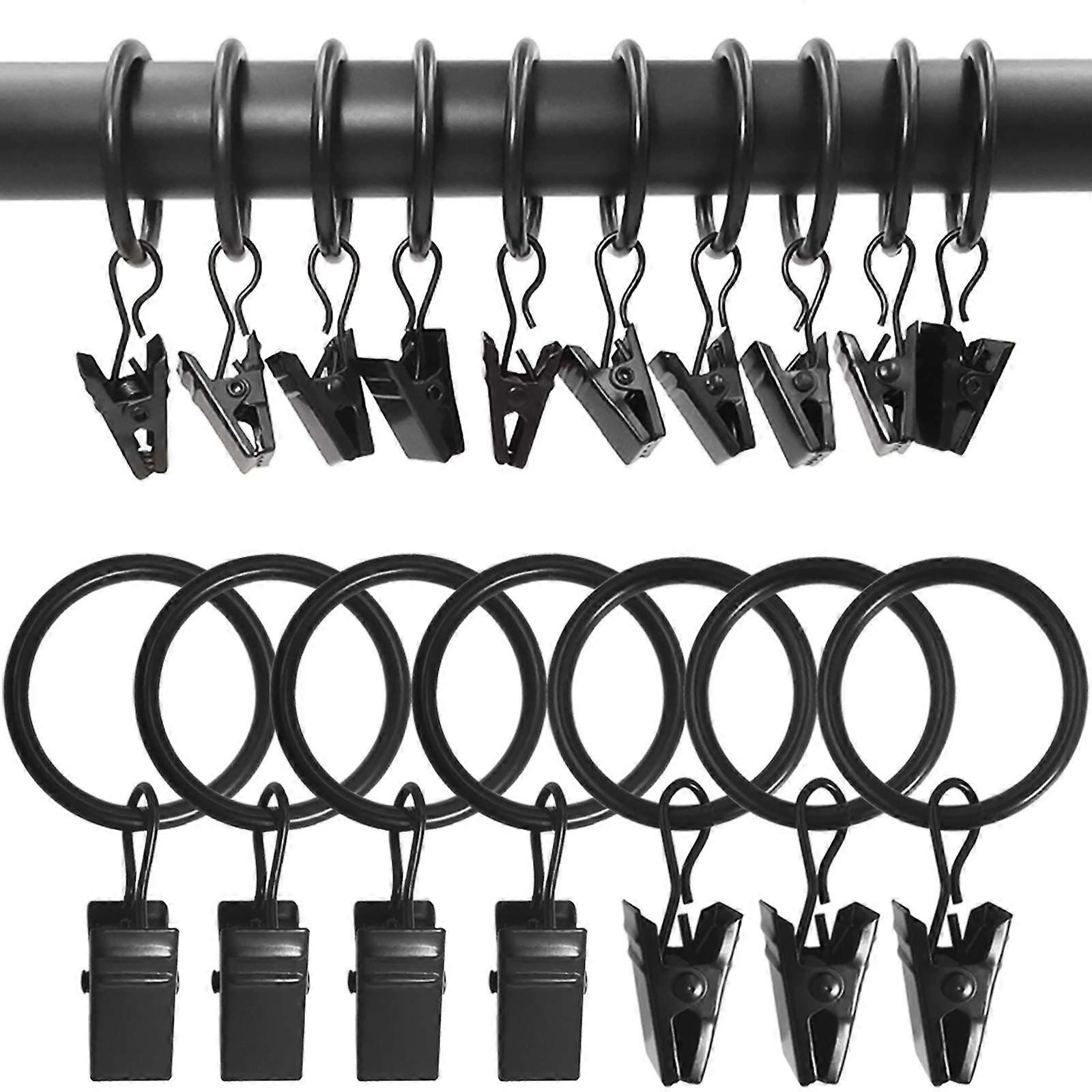 100pcs curtain ring clips - black 3.5 wire * 32 inner diameter