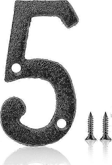 Solidne metalowe numery bram w stylu vintage z dołączonymi montażowymi