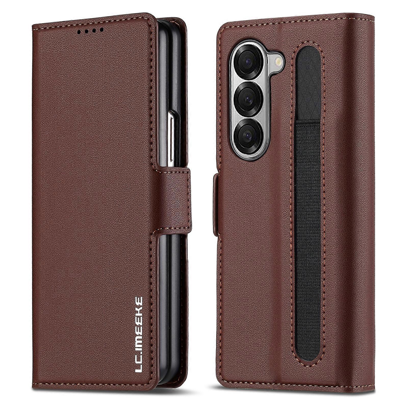 LC.IMEEKE L1 Series Frosted Fine Texture PU Phone Case with Pen Slot, Pen Not Included