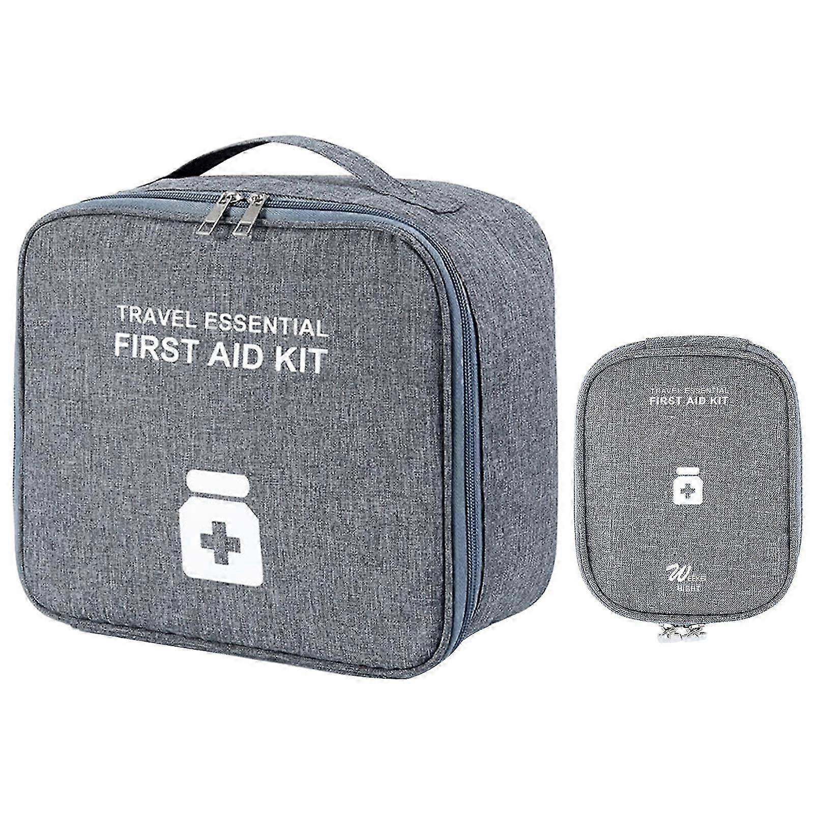 2 Pcs Large Capacity Emergency Bag Portable First Aids Bag Waterproof Medication Bag for Travel Camping Outdoor