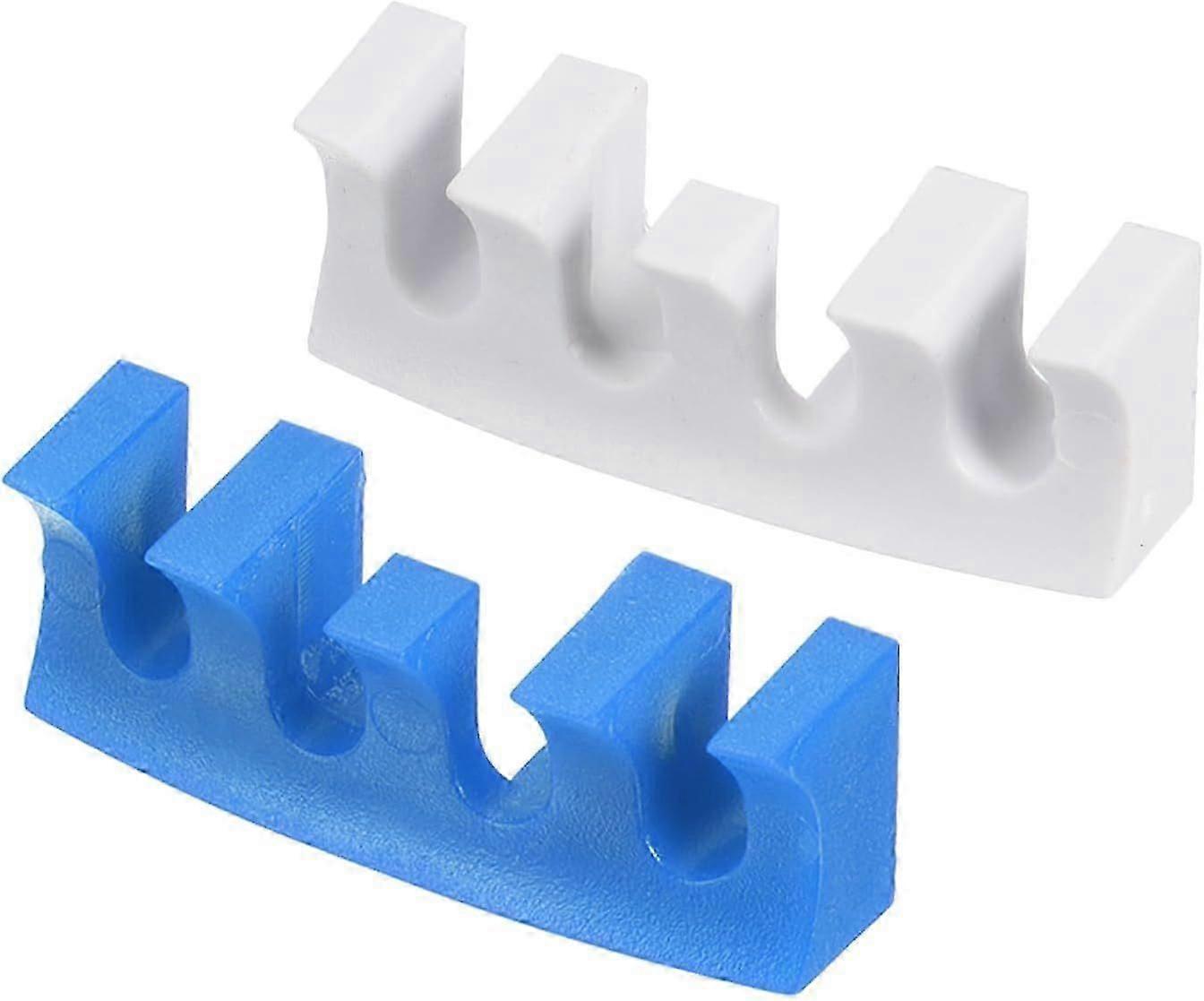 2 Pack Badminton Stringing Racket Load Distributor - Pressure Reducing Stringing Protector Stringing Machine Adapter for Repair Fixing (Blue/White)