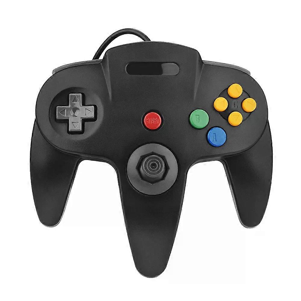 N64 Controller Classic USB Wired Remote Gamepad Gaming Joystick Accessories Classic 64 Console Retro Games compatible for  Mac Computer PC