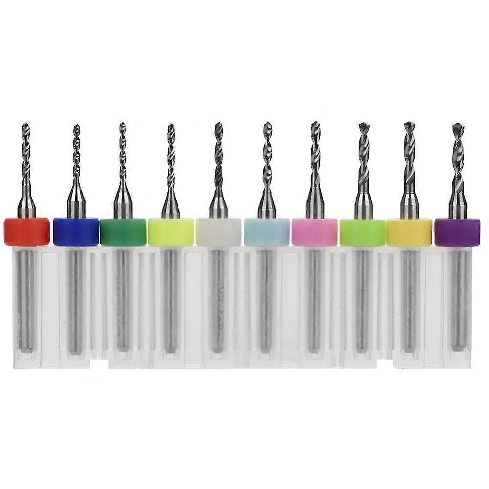10Pcs Tungsten Carbide Drill Bits Set, 1.12.0mm Micro PCB Drill Bits Set, with Storage Box, for PCB Print Circuit Board Jewelry CNC Engraving