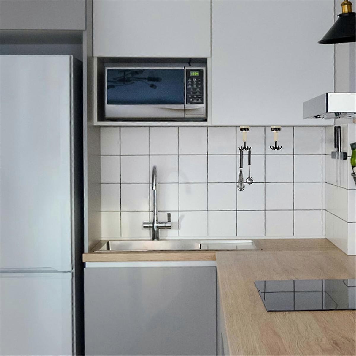 3PCS 360Degrees Rotating Folding Hook with 6 Hooks Kitchen Hook C