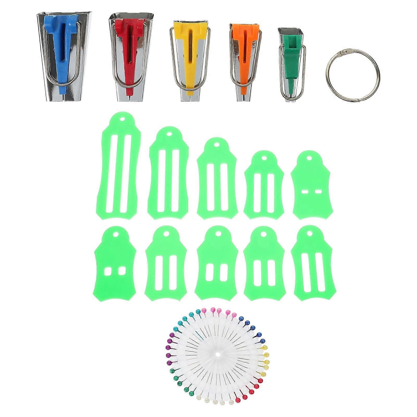 1 Set Patchwork Edger Folding Fabric and Bias Tape Maker Tool Kit DIY Sewing Supplies