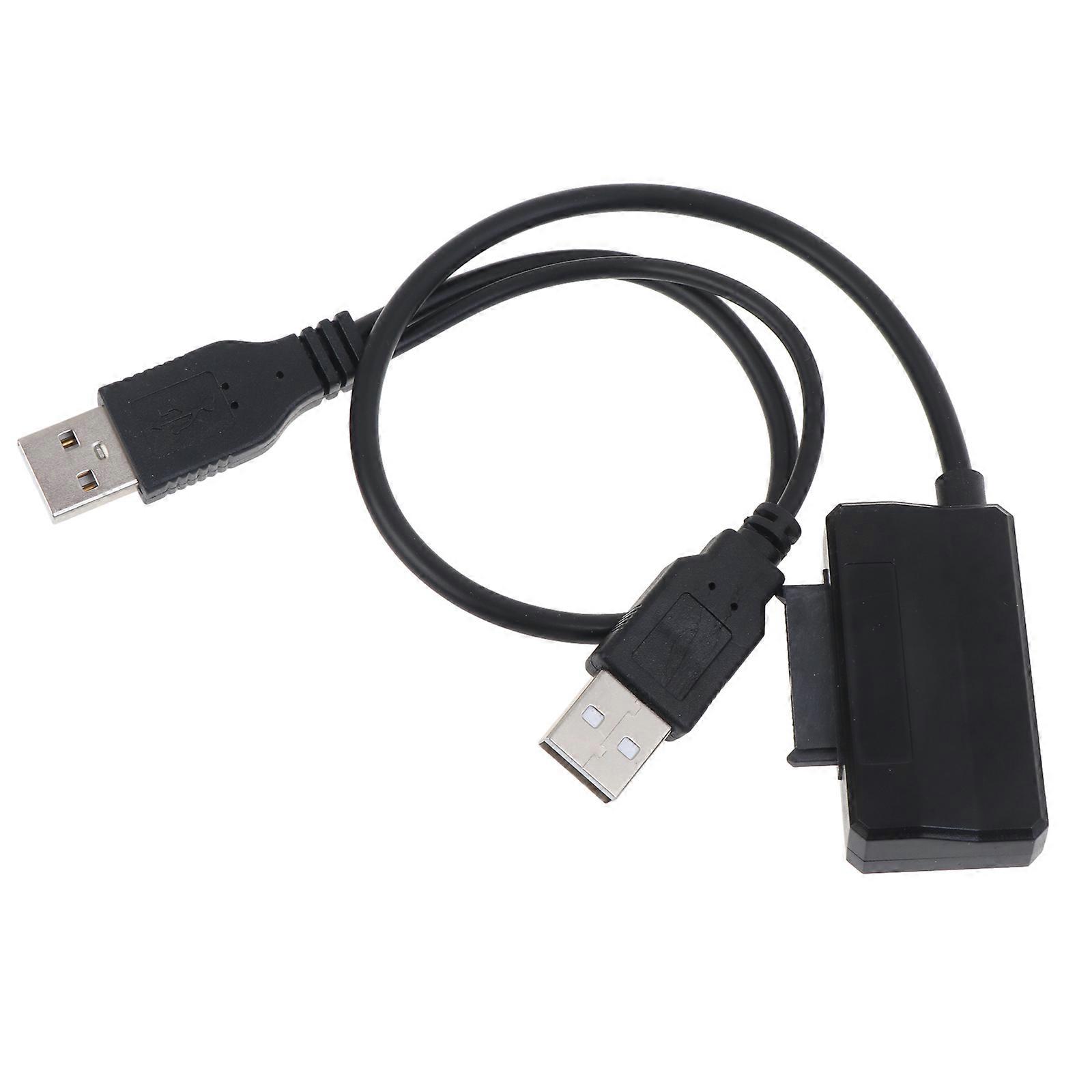USB 2.0 Sata Cable Sata 13Pin To USB-A Adapter USB 2.0 Type-A To 13Pin(7+6) Sata Converter Cord for Notebook CD-ROM