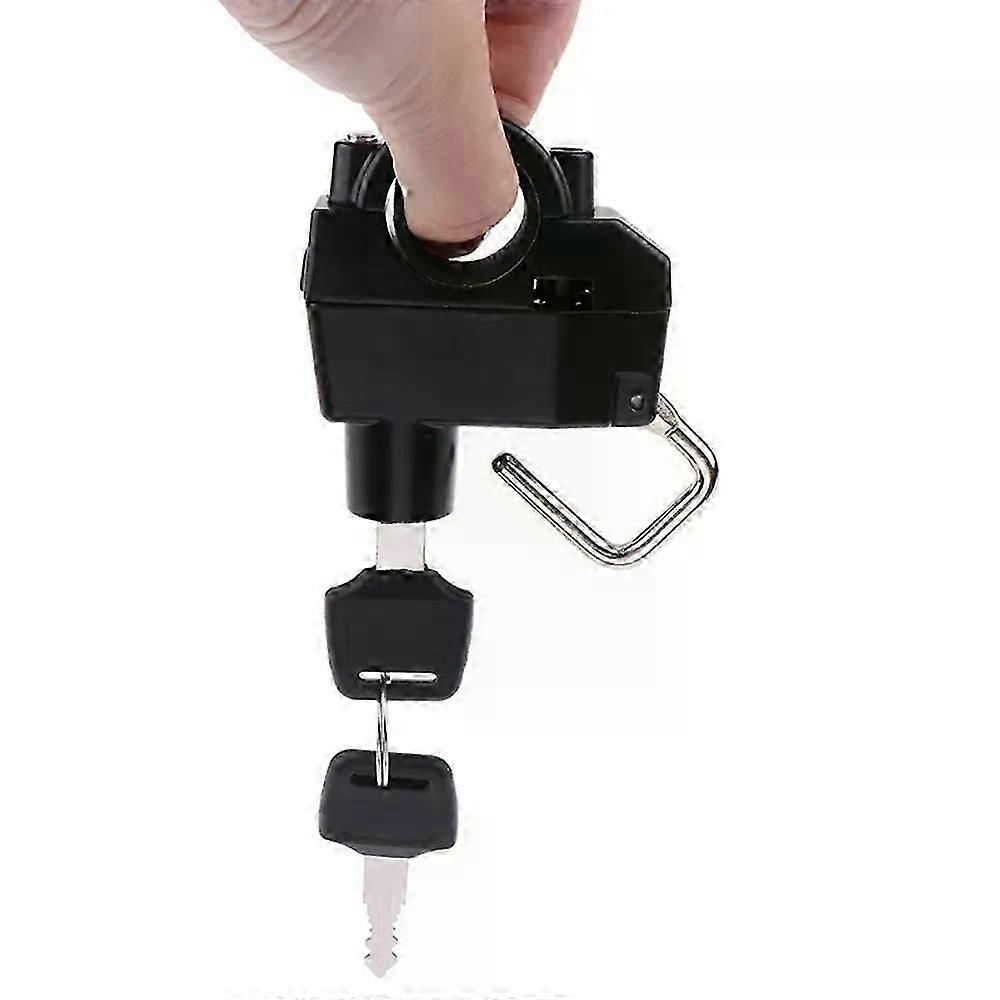 1pc Universal Motorcycle Helmet Lock Handlebar Frame Tube With 2 Keys Motor Anti-thief Security Padlock Accessories
