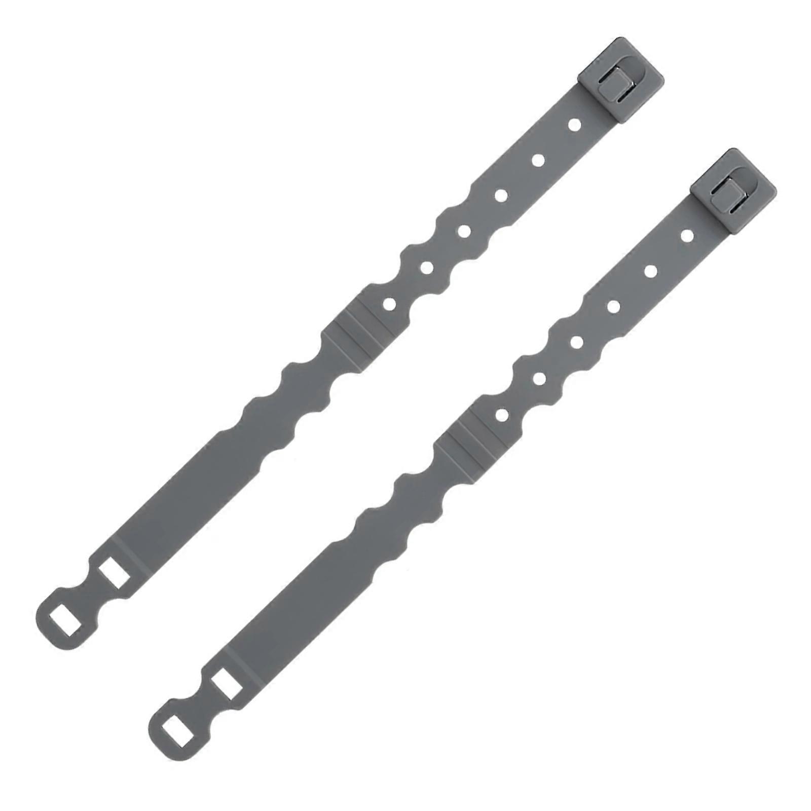 2Pcs Tactically Tailor Malice Clips Hunting Nylon Quick Release Strip Universal Foldable Attachment Webbing Clamp  Gray