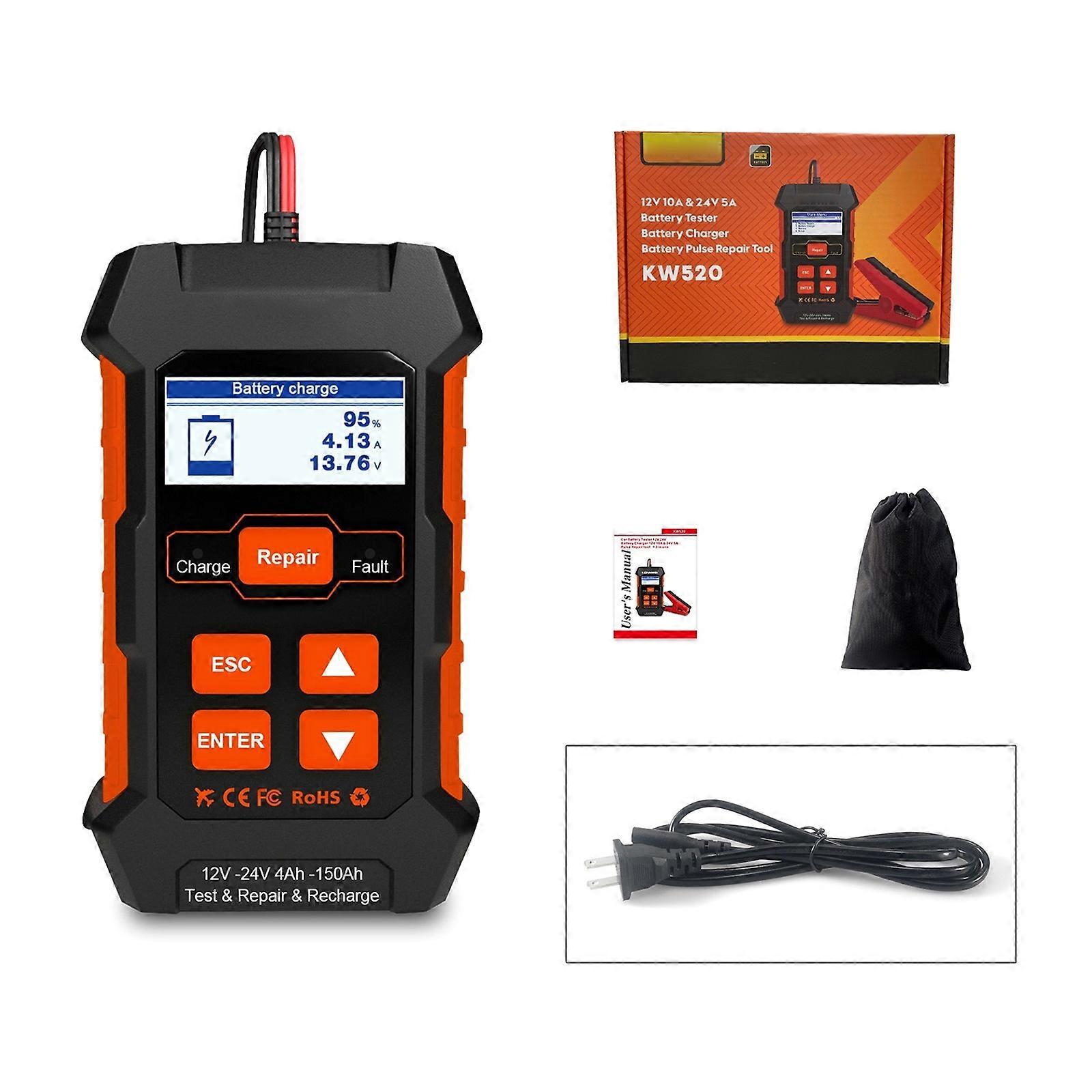 Car Battery Tester 12V 24V 100-2000CCA Cranking Charging Circuts Tester Battery Analyzers Digital Display