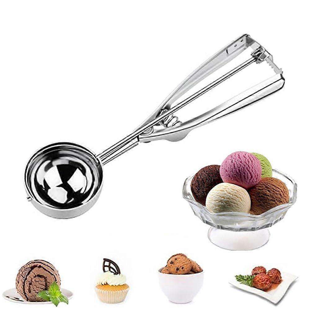 Ice Cream Scoop Stainless Steel 6 cm with Trigger and Comfortable Handle