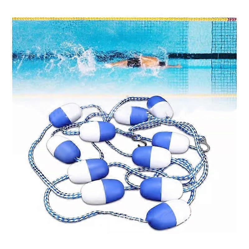 Safety rope with floats, foot divider, section for danger areas, pool rope