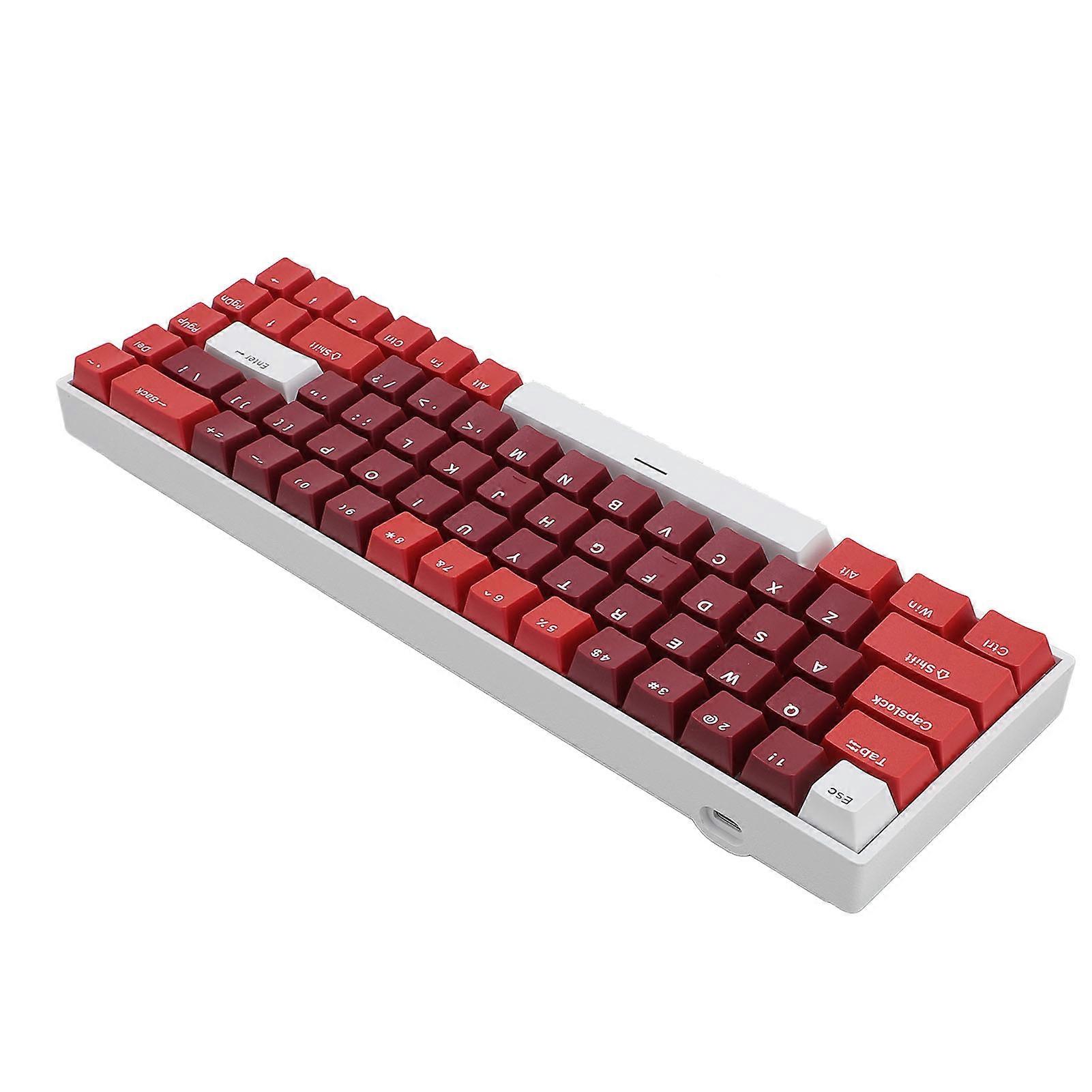 60% Wireless RGB Mechanical Keyboard 68 Keys Bluetooth 2.4Ghz Type C Wired Compact Gaming Keyboard Blue Switch for HarmonyOS for Android for IOS 