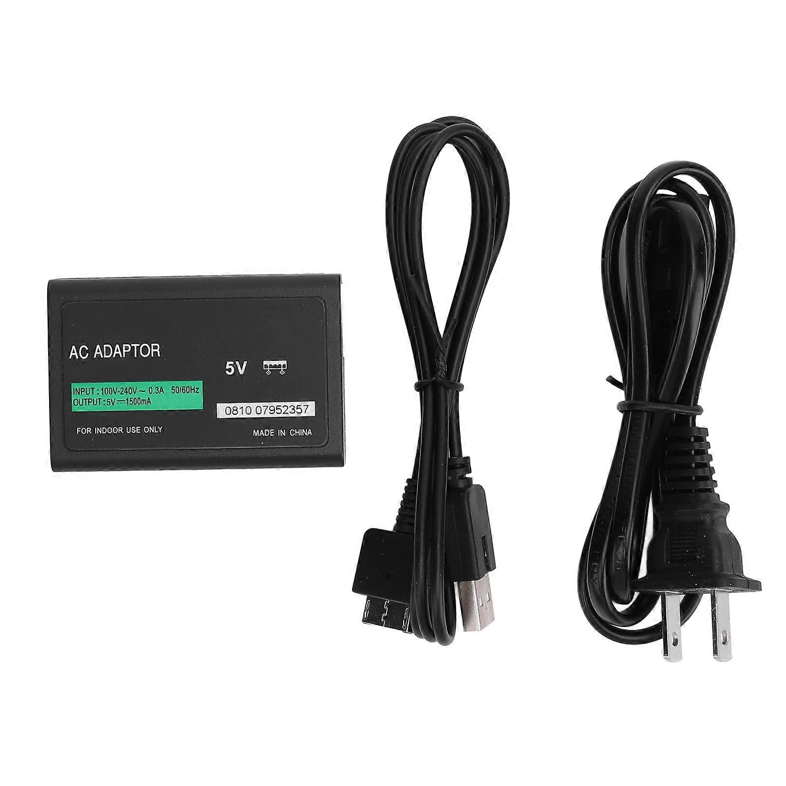 Fast 2A Charger for PS Vita 1000 - Sturdy Wall Adapter with Data Transfer, US Plug