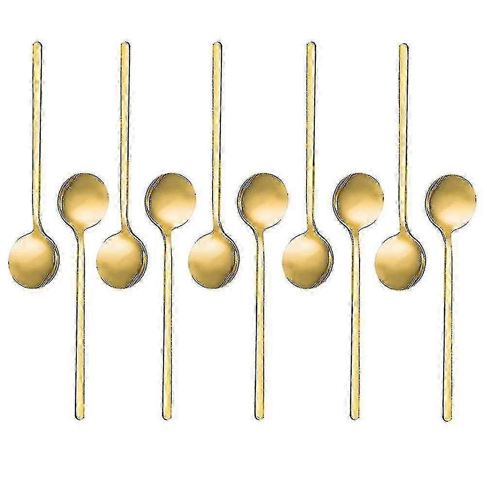 10 stk espressoskjeer og teskjeer i rustfritt stål som er ideelle for kaffe- og sukkerbruk