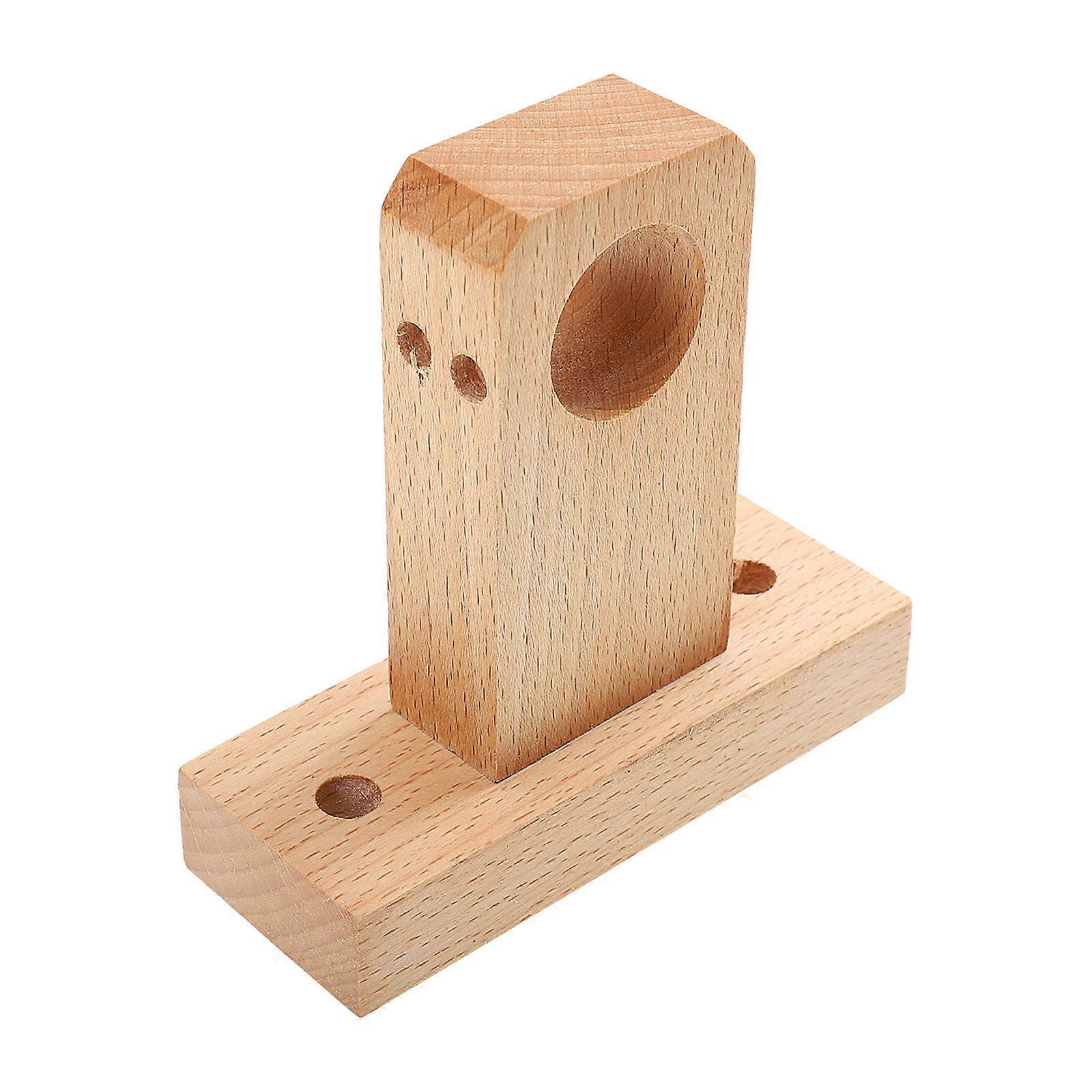 Wooden Curtain Rod End Bracket for Bathroom Shower Rack – Beech Material, Stylish Simple Design for Shower Curtains & Home Decoration
