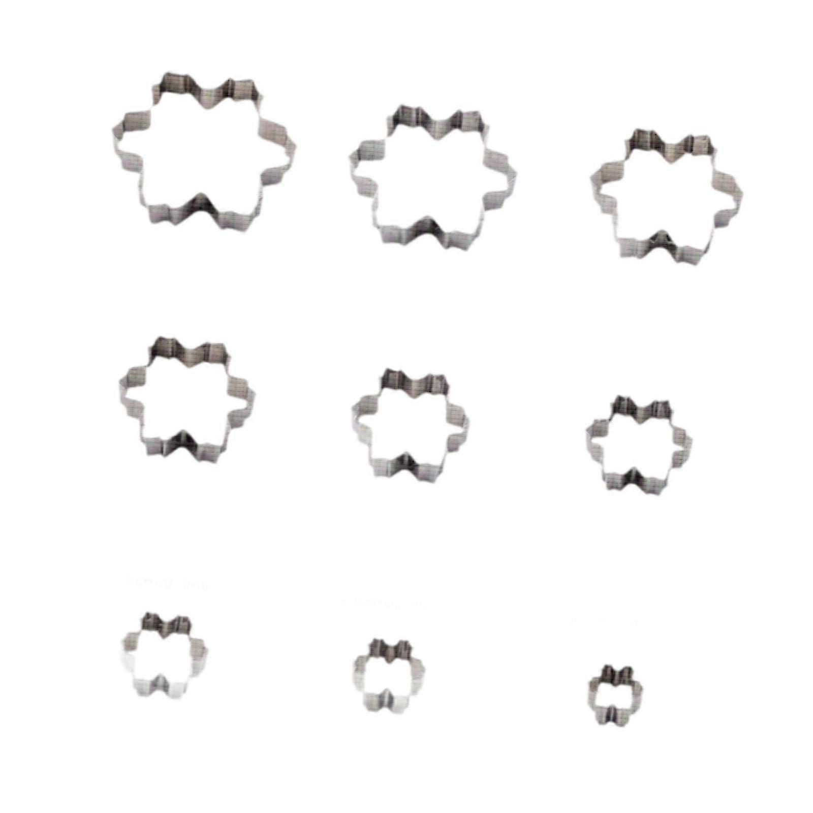 9-Piece Decorative Stainless Steel Cookie Cutter Set for Making Sandwiches, Cheese, and Baking Treats