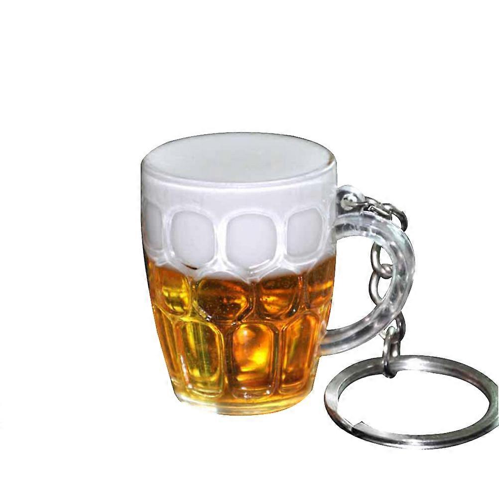 Decorative Beer Cup Keychain, Resin Made for Stylish Attachment