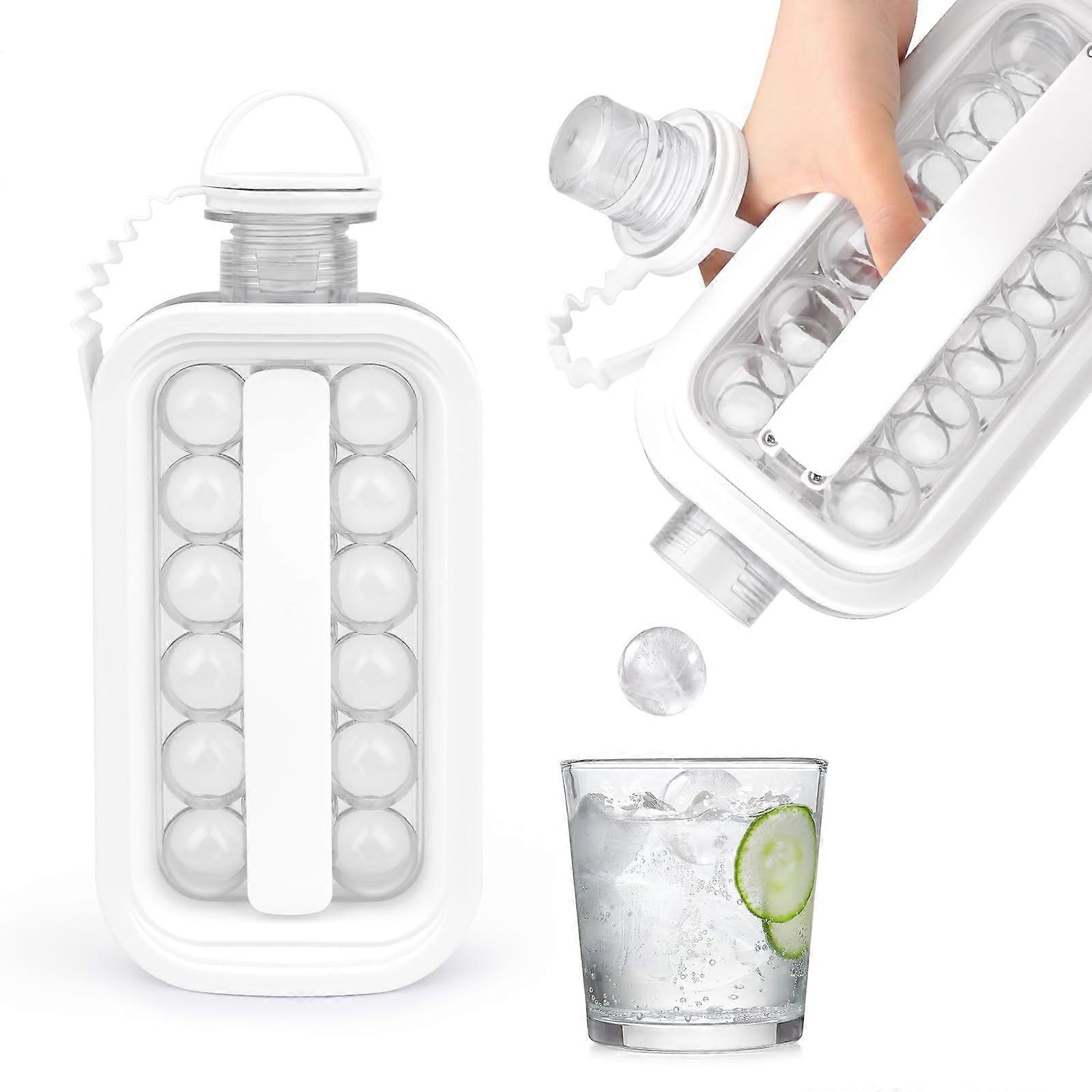 Ice Cube Tray 18-Cube White For Cocktails Whisky Wine Fruit Purees Ice Cream Iced Tea