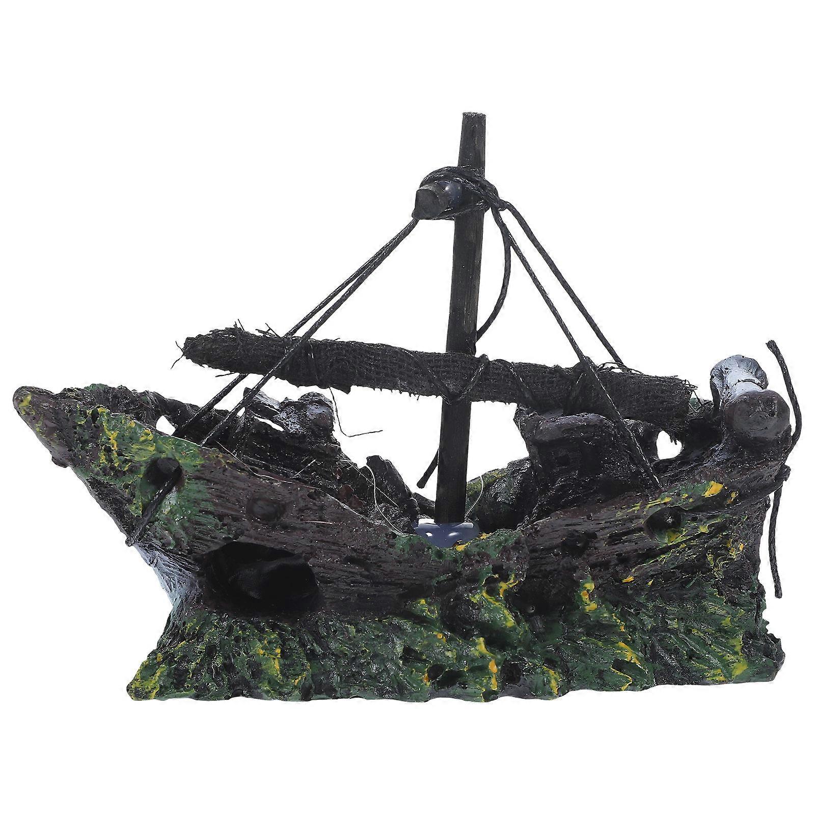 Underwater Decor, Resin Shipwreck Adding Touch to Fish Tanks
