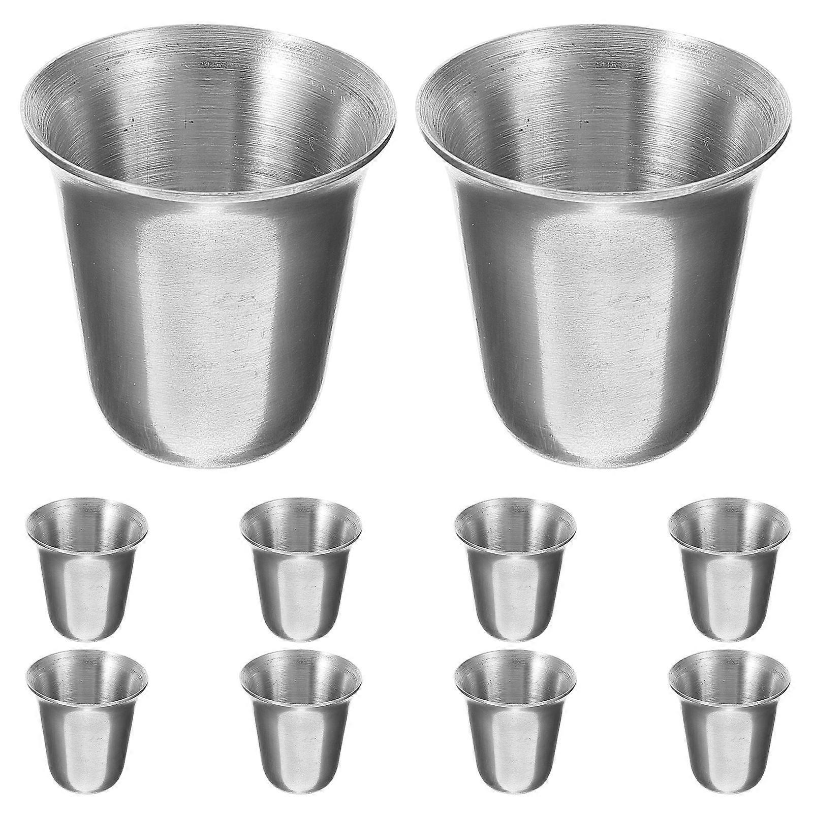 10 Pack Stackable Stainless Steel Church Cups – Lightweight, Portable Religious Drinking Cups for Communion, Easy Storage & Outdoor Use