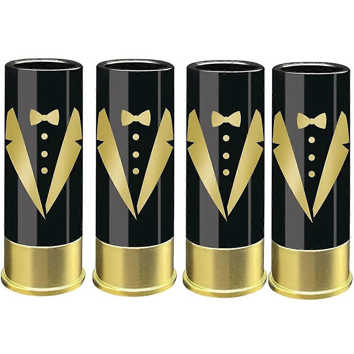 4db 12 Gauge sörétes pohár Tequila sörétes üvegpohár ömlesztett 4 db-os készlet vőlegények férfi számára