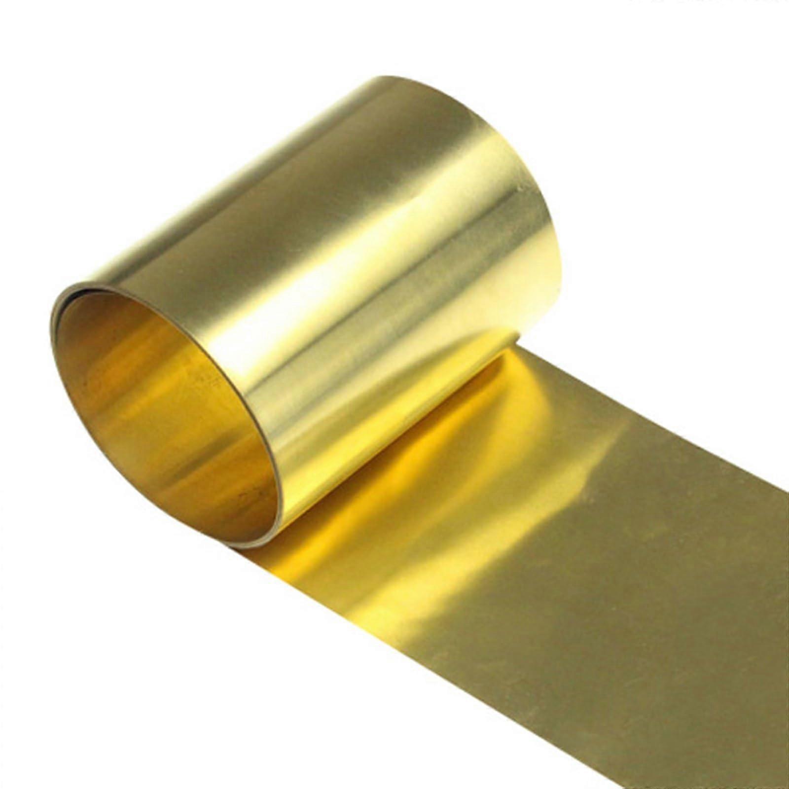 Metallplatte Messingfolienblech 0.08mm 1 Meter Lang Kupfer Blechplatte für Mechanische Anwendungen 200x1000mm