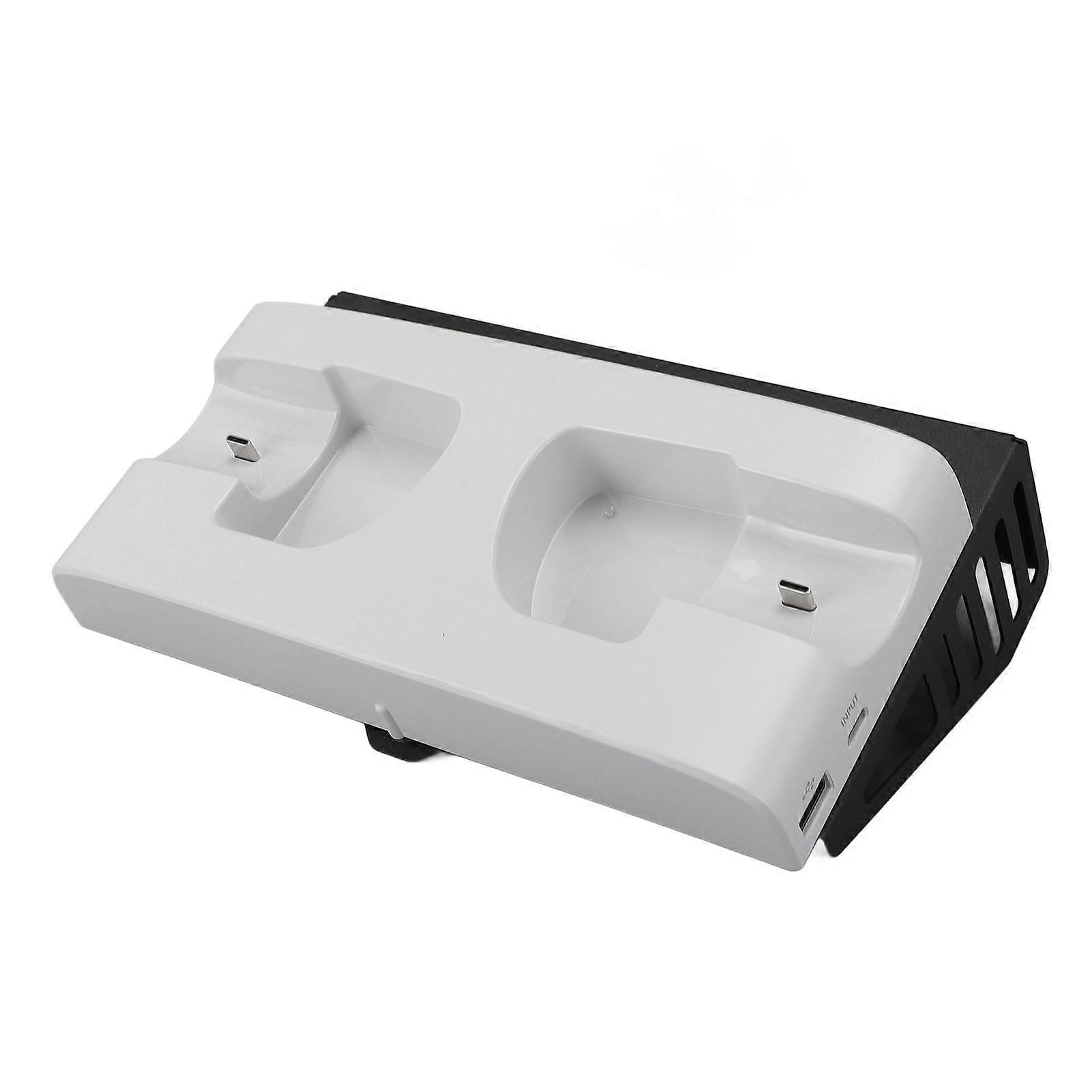 Dual Controller Charging Station RGB Light Wall Mount Game Console Controller Bracket with Headset Hook 