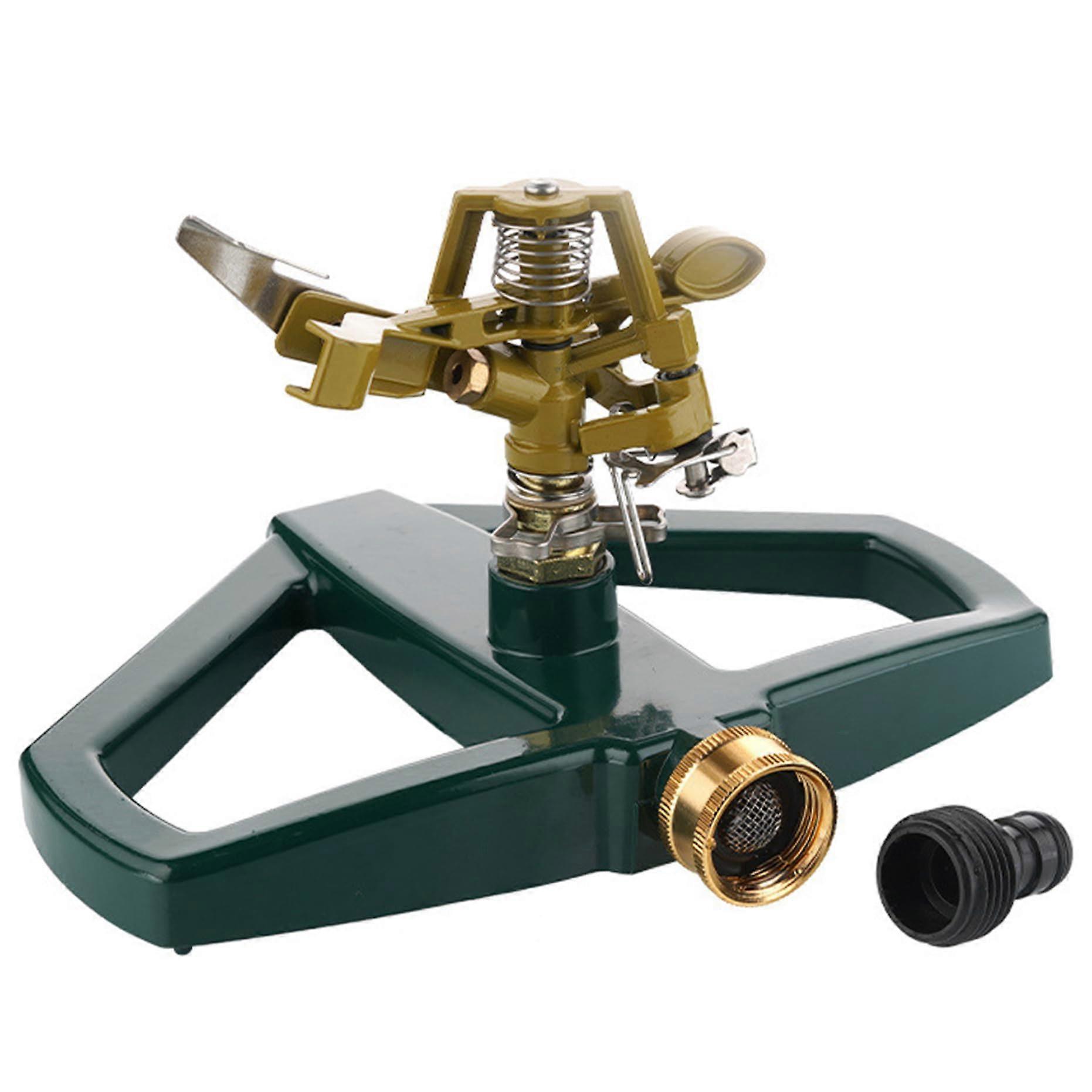Water sprinkler, garden sprinkler, 360 ° rotating water, Zinc alloy irrigation system with for the garden of courtyard lawn terrace garden