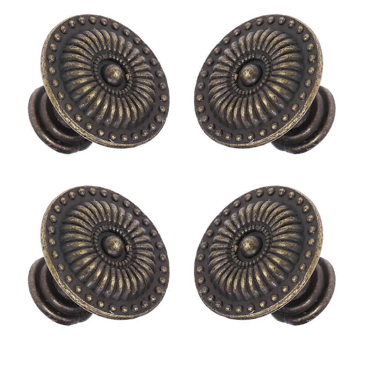 4pcs Bronze Vintage Cabinet Drawer Cupboard Pull Handle Knob