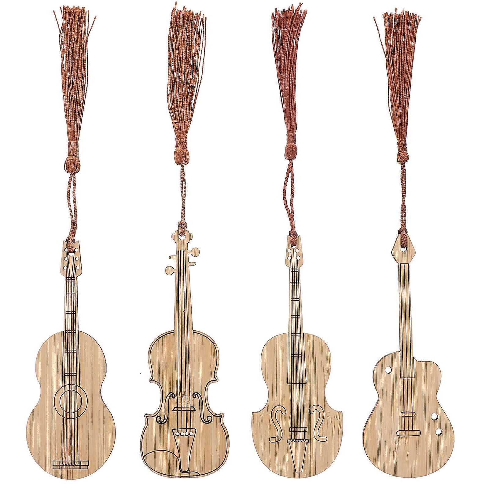 4 stk gitar formede bokmerker sideklipp studenter