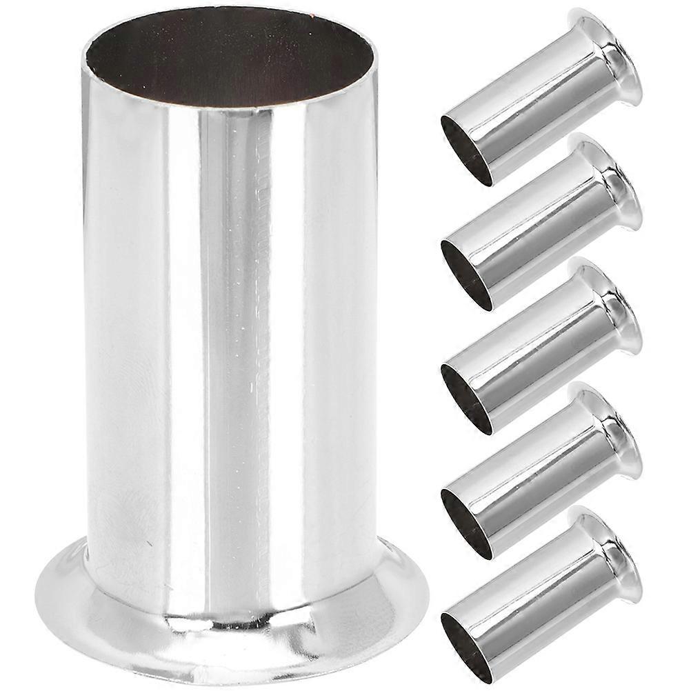 6pcs Iron Electroplated Chandelier Lamp Base Covers with Rust Resistance, Heat Protection, and Wide Bottom for Lighting Fixture Replacement