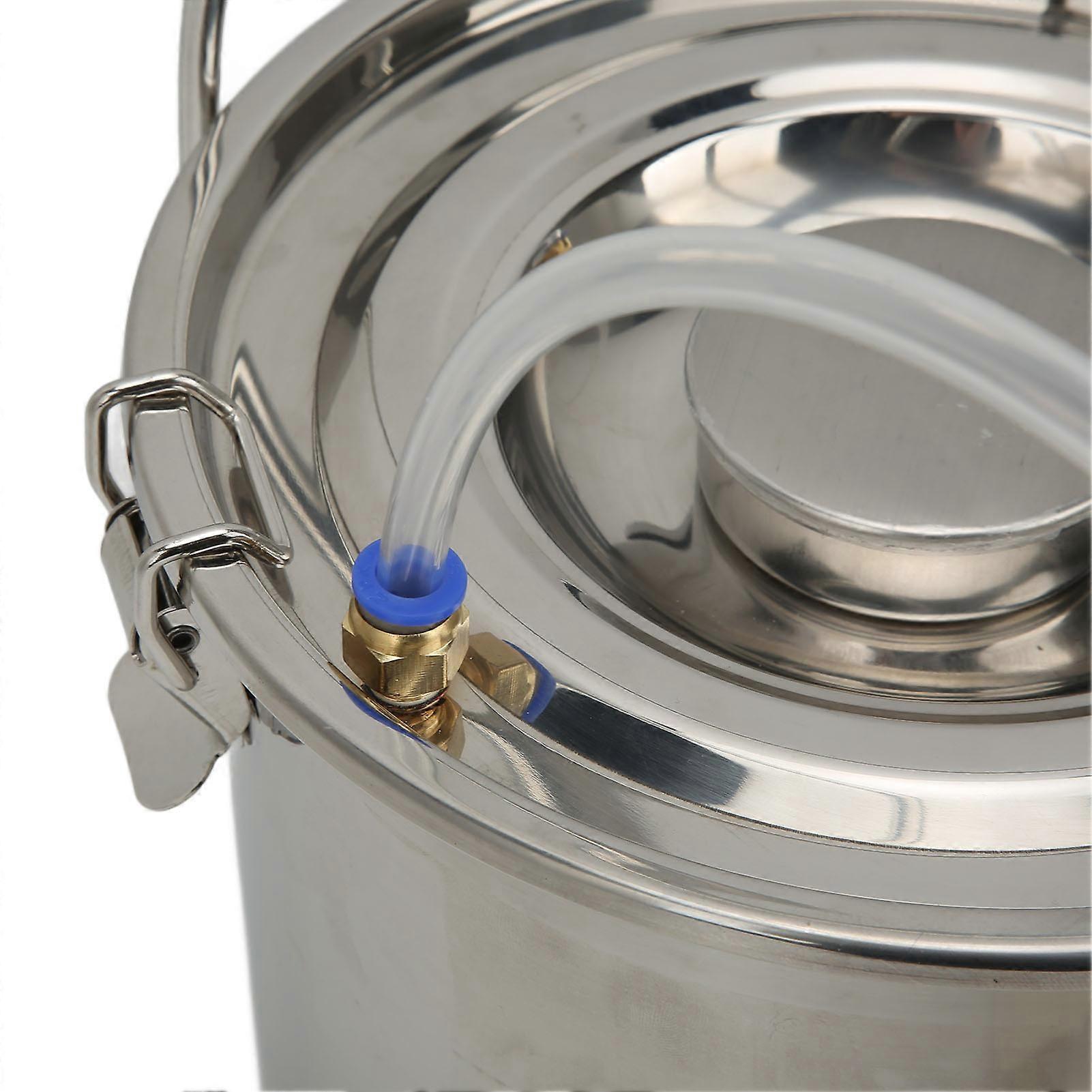 7L Goat Milking Machine with 304 Stainless Steel Bucket for Cattle and Sheep, 100-240V EU Plug