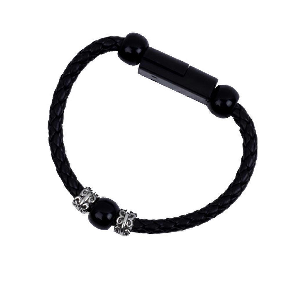 Usb Data Cable Braided Wristband Style Data Sync Cellphones 22x0.3x0.3cm Charging 1Pack