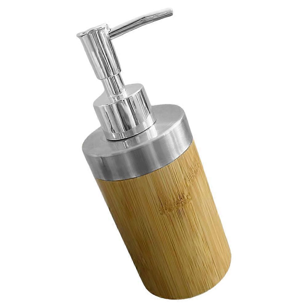 Bamboo Refillable Soap Dispenser Bottle Compact Hand Soap Container for Liquid Soap, Shampoo, and Lotion – Stylish, Lightweight, Easy to Use Bathroom